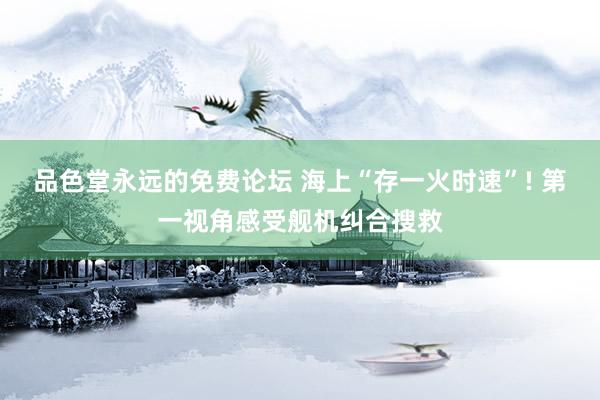 品色堂永远的免费论坛 海上“存一火时速”! 第一视角感受舰机