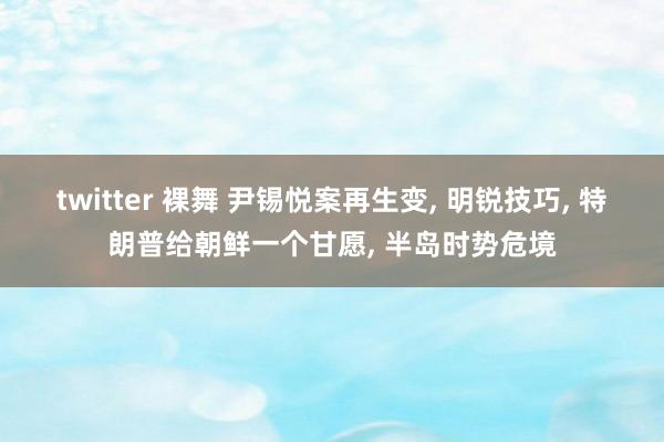 twitter 裸舞 尹锡悦案再生变, 明锐技巧, 特朗普给
