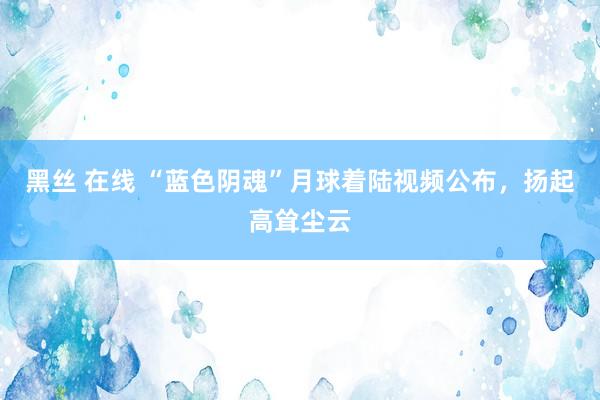 黑丝 在线 “蓝色阴魂”月球着陆视频公布，扬起高耸尘云