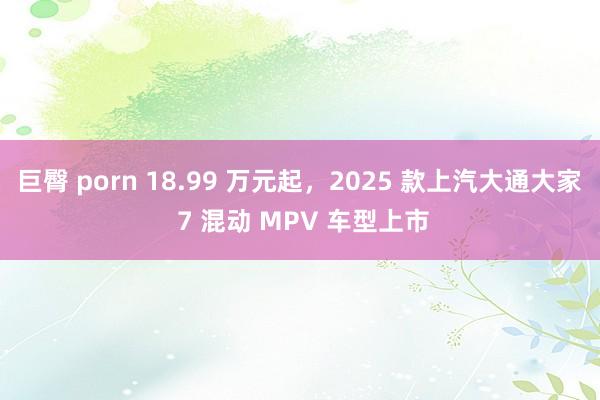 巨臀 porn 18.99 万元起，2025 款上汽大通大家 7 混动 MPV 车型上市